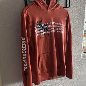 Abercrombie Kids Boy's Rust Hooded Pullover Sweatshirt